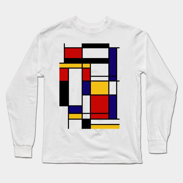 Mondrian Long Sleeve T-Shirt by Dojaja